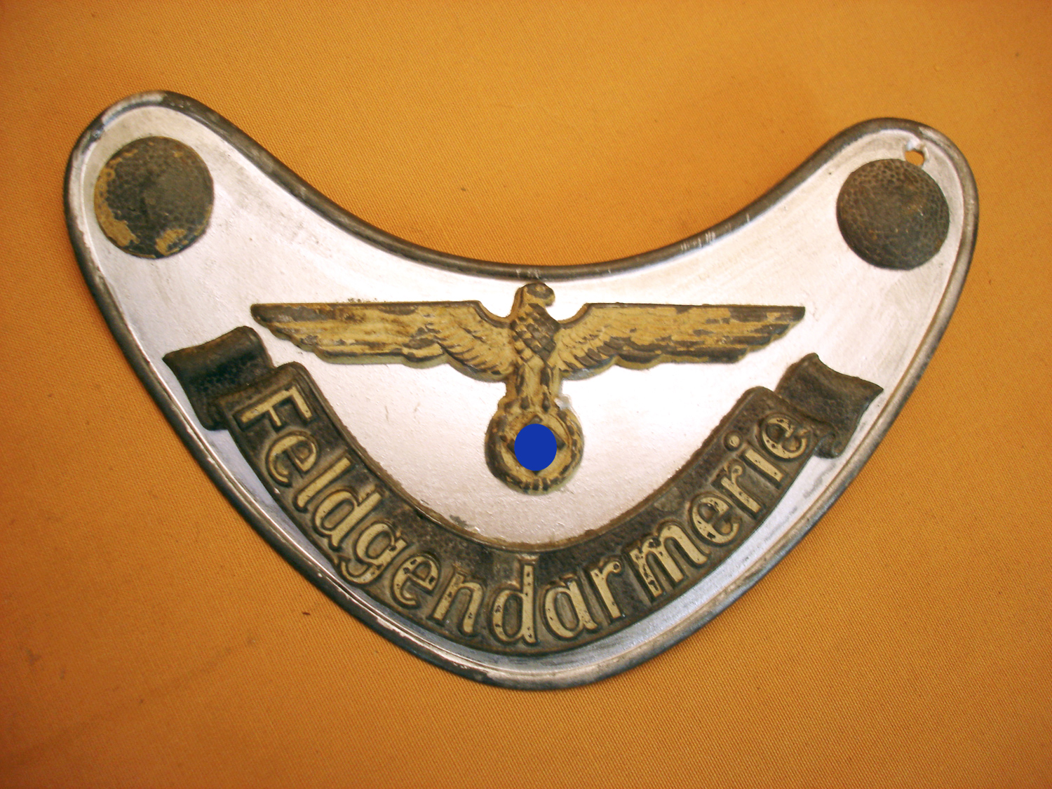 Plaque de Hausse col Feldgendarmerie.